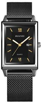 Youfap Market Stainless Steel Quartz Wristwatch For Women, New Luxury Fashion Gold Watch, Ladies Calendar Timepiece black Gold