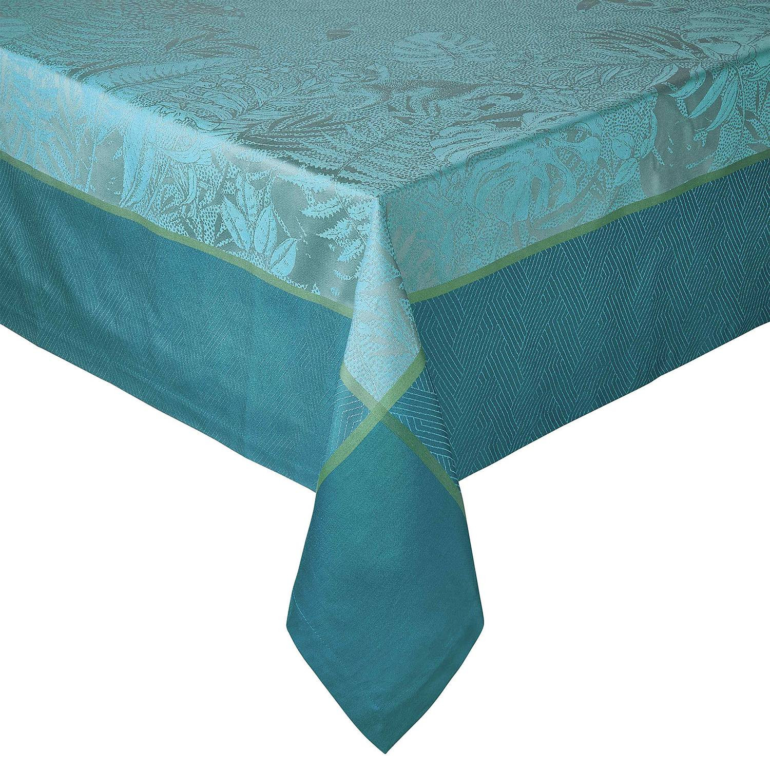 home24 Tafelkleed GREEN HOUSE Blauw met bloemenpatroon 160 x 160 cm