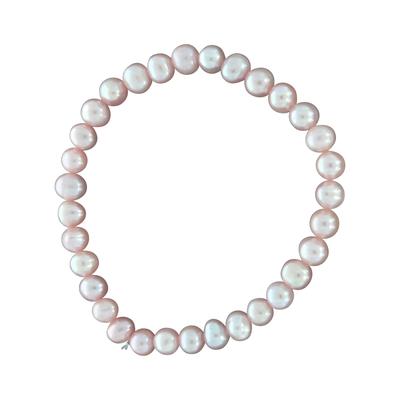 Armband VIVANCE "Süßwasserzuchtperlen pink 6mm", pink (pink, pink), Armbänder, Damen, 18cm, Metallmix, glänzend, Armband