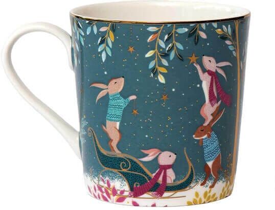 Sara Miller London Sara Miller Woodland Tales Collection Mug Rabbit Sleigh