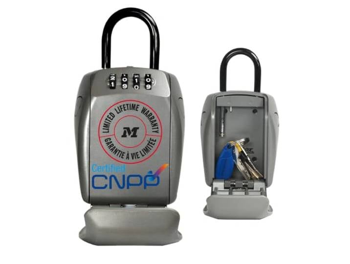 Master Lock Boite a Clef Sécurité Renforcée\, A Anse\, Extérieur\, 18.8 x 10.5 x 4.6 cm\, Gris