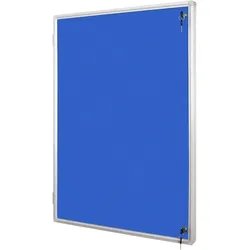 Textilinnenvitrine, blau, 1000 x 1300 mm