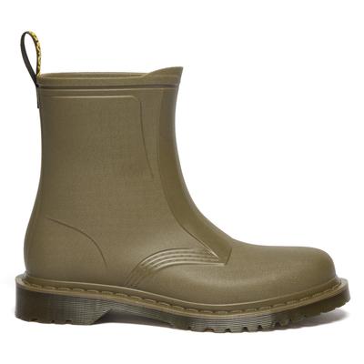 Gummistiefelette DR. MARTENS "1460 Rain", Damen, Gr. 45, grün (oliv), Synthetik, Schuhe