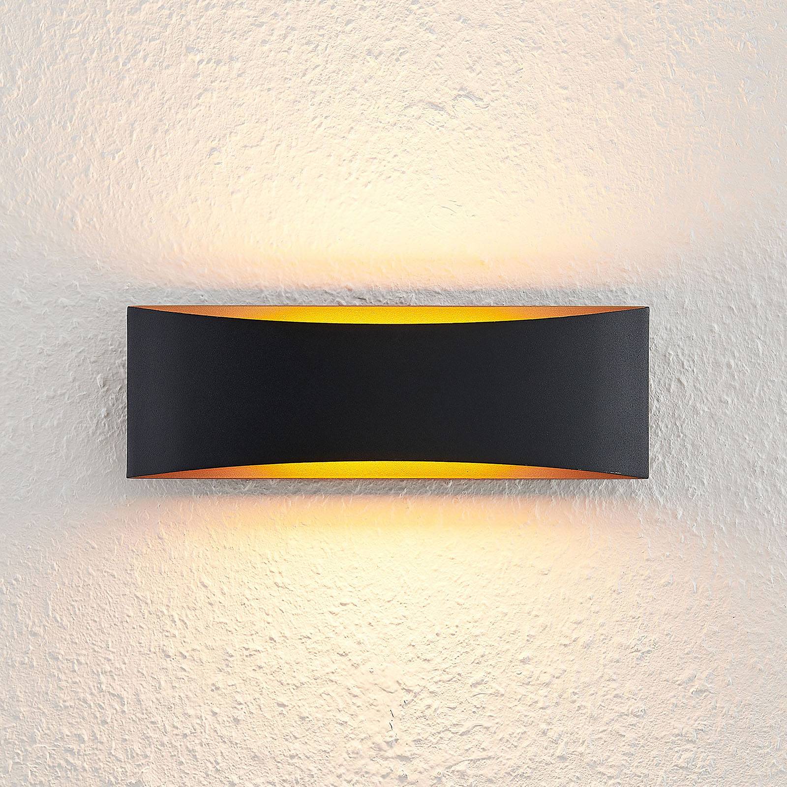 Wandlampe Jelle Arcchio, schwarz, für Wohn- / Esszimmer, Aluminium, Modern, LED Wandleuchte, Wandlampe Innen