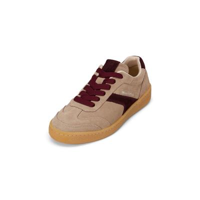 Sneaker MARC O'POLO "aus softem Veloursleder", Damen, Gr. 39, beige (earthy taupe), Obermaterial: 100% Leder, unifarben, Schuhe Sneaker
