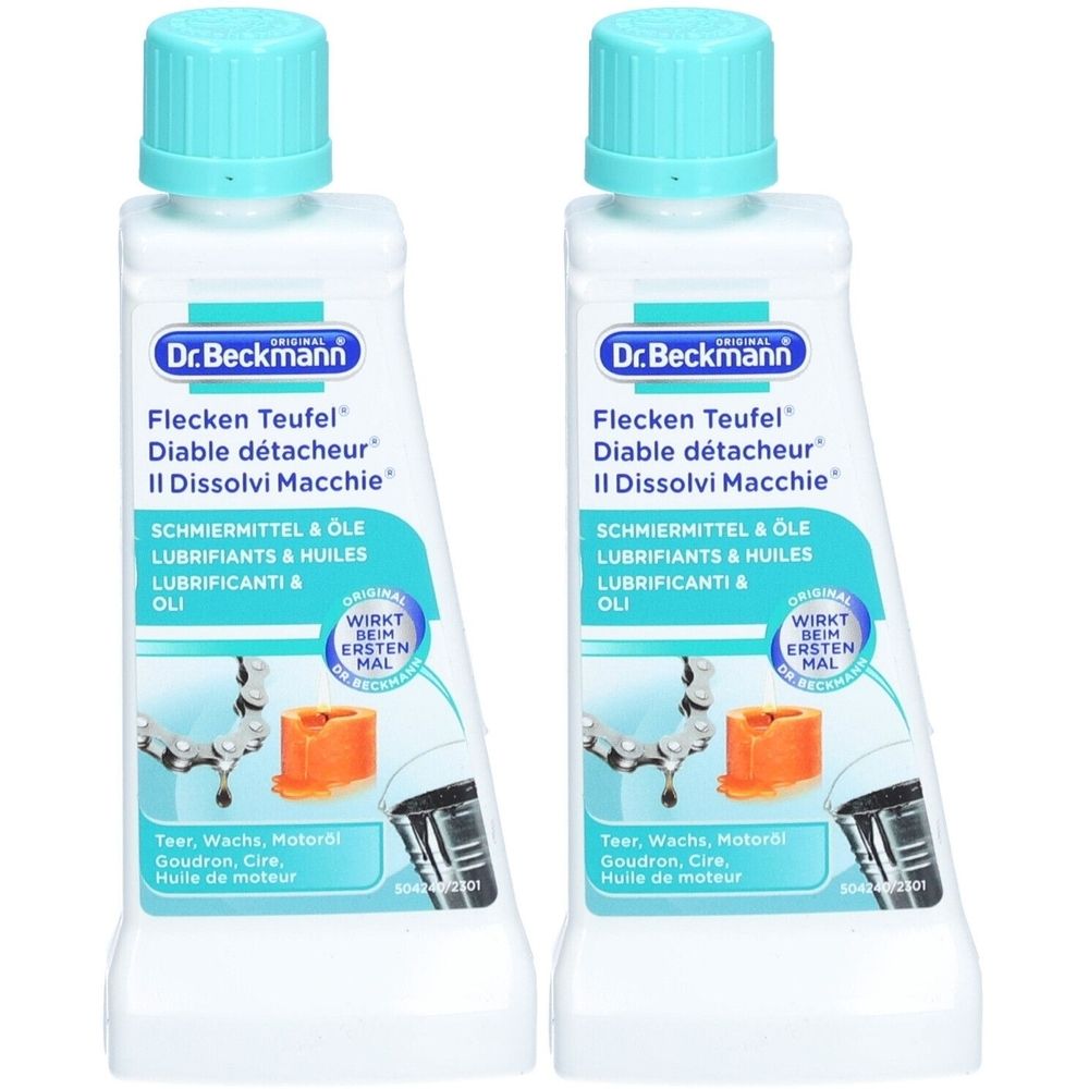 DR Beckmann Sackkarre Fleckenentferner Schmiermittel & Öle x2 2x50 ml Liquidum