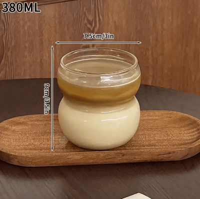Inspire Picks RippleWave Transparent Drinking Glass Creative Wave Iced Coffee Tumbler s2