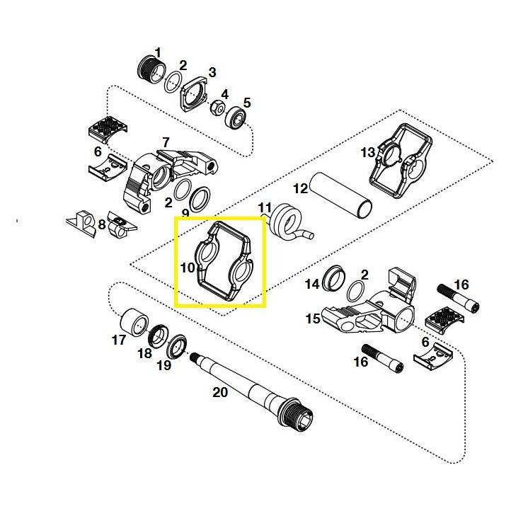 Crankbrothers Pedal Wing Flügel, aussen, Candy/Mallet, Level 3 (40102399)