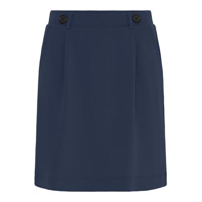 Minirock OXMO "Minirock OXTayra", Damen, Gr. S, blau (navy blazer), Obermaterial: 95% Polyester PES. 5% Elasthan EL., Röcke Minirock