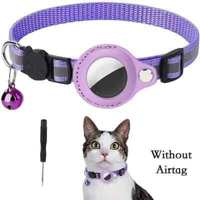 Uplift Essentials Anti Lost Reflective GPS Tracker Collar With Integrated Safety Case purple
