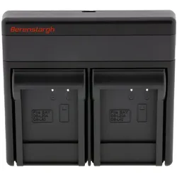 Berenstargh Dual PD Hyper Ladegerät f. Sanyo DB-L40A L20A USB-C in/out Powerbankfunktion (Kamera Akku Ladegerät), Kamera Stromversorgung, Schwarz