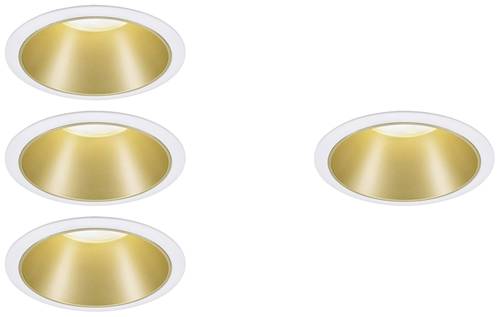 Paulmann 4064161325903 Einbauleuchte 4er Set LED 26W Weiß, Gold