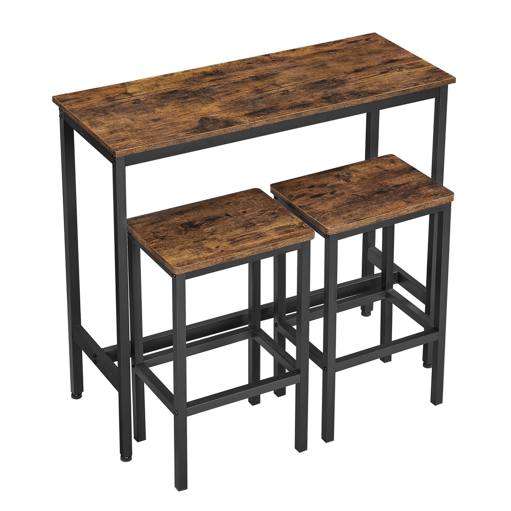 VASAGLE Industrie-Design Bartisch-Set LBT218B01