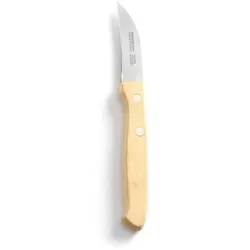 144x Schälmesser mit Holzgriff,gebogenes Modell,Holz,(L)165mm