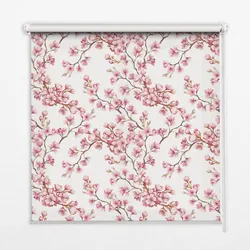 INNENROLLO - Fensterrollo - Rollo - 90x140 cm - Rosa Blütenknospen an einem Baum