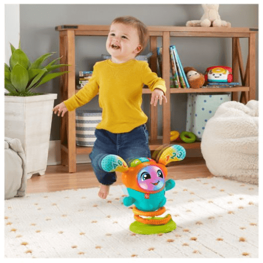 Fisher Price DJ Bouncin Beats Musical Learning Toy for Babies with 75 Songs, Lights, and Alphabet Learning - Ages 6-36 Months
