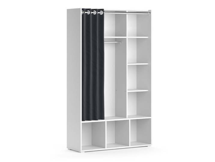 Armoire Luigi 38x178.1cm avec tringle à rideaux Blanc Vicco 40587
