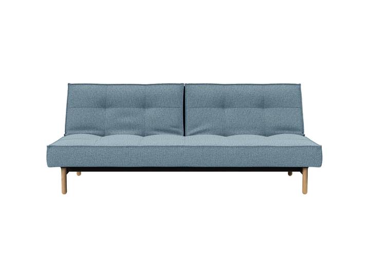 Bettsofa Split hellblau Stoff B 210 T 91 cm Ausklappbar