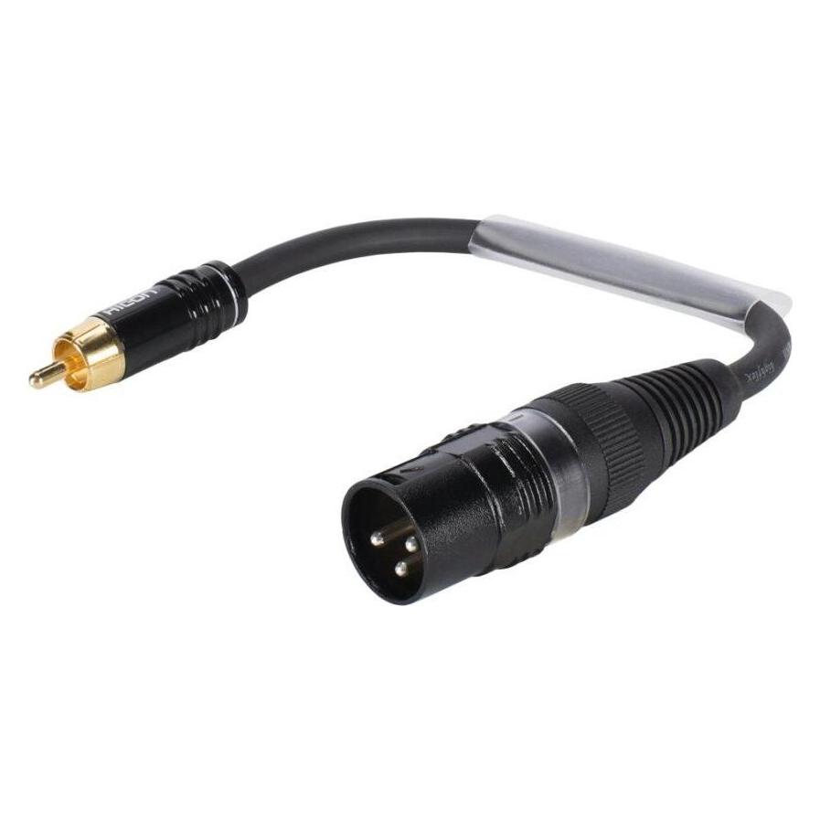 Sommer Cable Adapterkabel XLR(M)/Cinch(M) 0,15m sw (0.15 m) (3030741N)