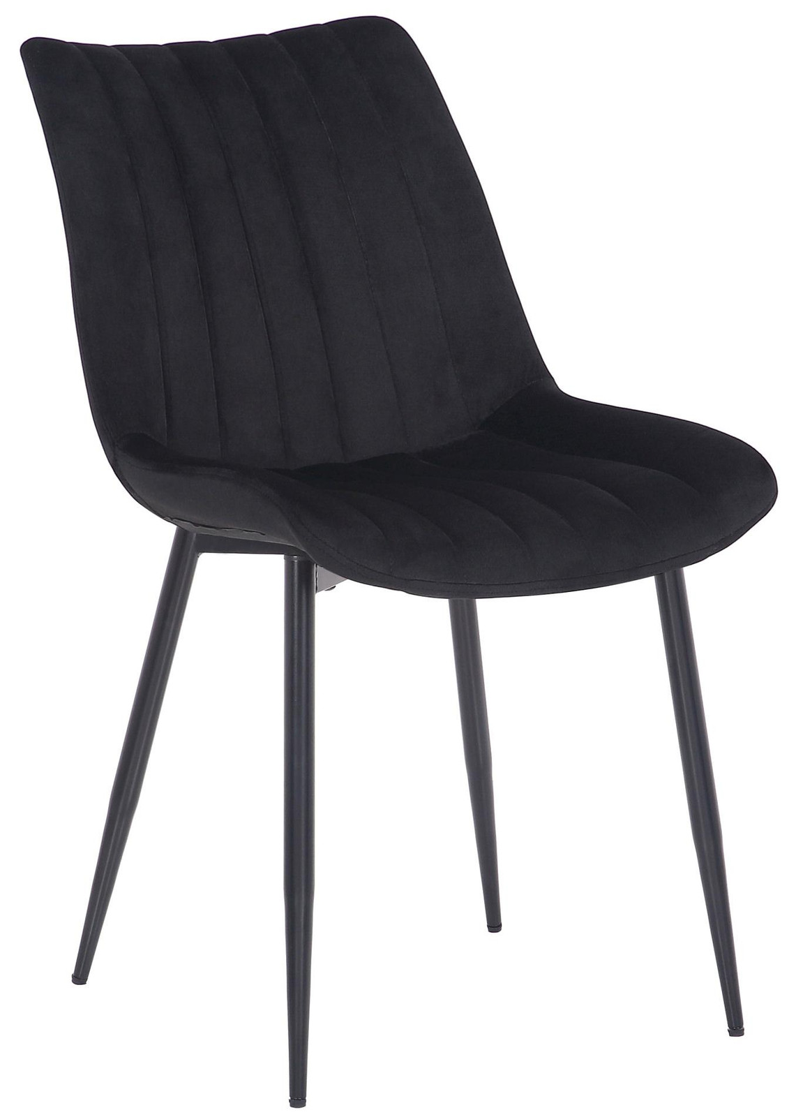 CLP fauteuil Rahden fluweel met zwart frame, zwart
