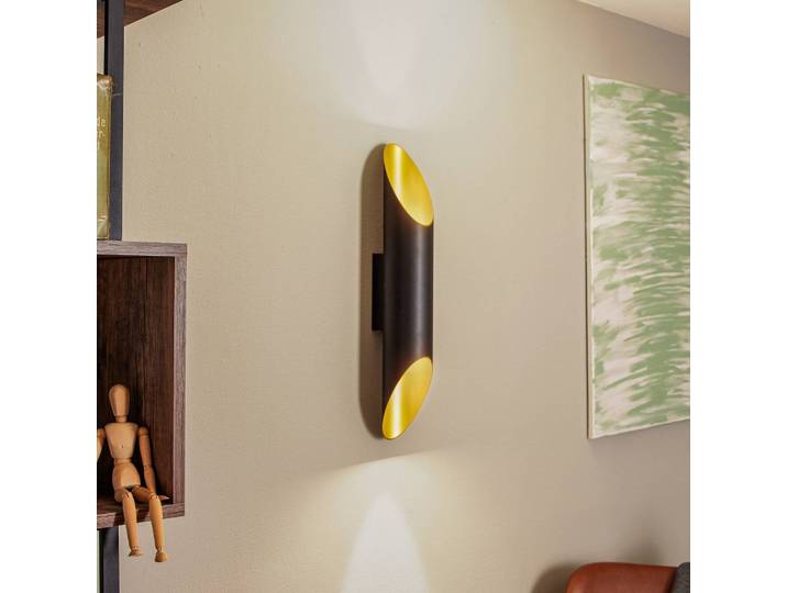 BEGA Wandleuchte Studio Line, dimmbar, schwarz, für Flurbereich, Aluminium