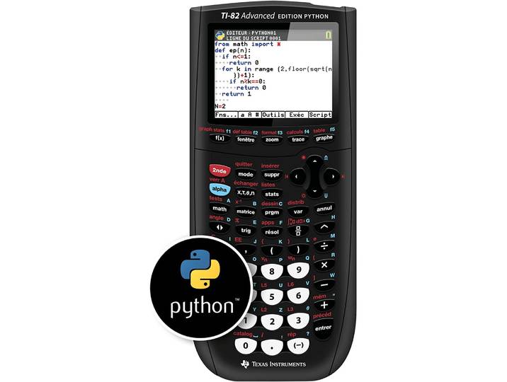 Calculatrice graphique TI-82 Advanced Edition Python TEXAS INSTRUMENTS