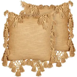 DEKOKISSEN 2er-Set Sandbeige 45/45 cm Olearia