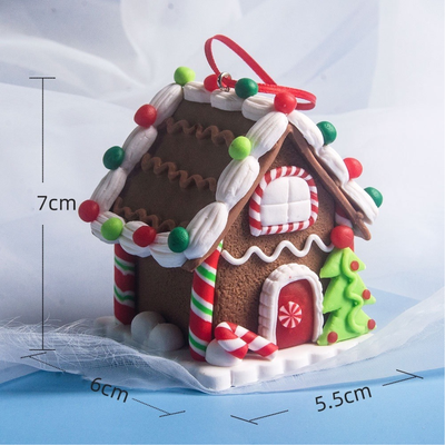 Multicon Wholesale Hub Holiday Gingerbread Christmas Tree Ornaments , House Decor With Rope style 2