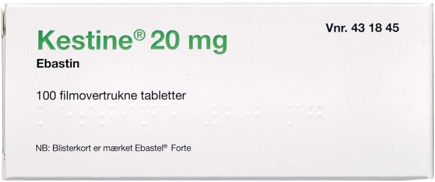 2care4 Kestine 20 mg 100 stk Filmovertrukne tabletter