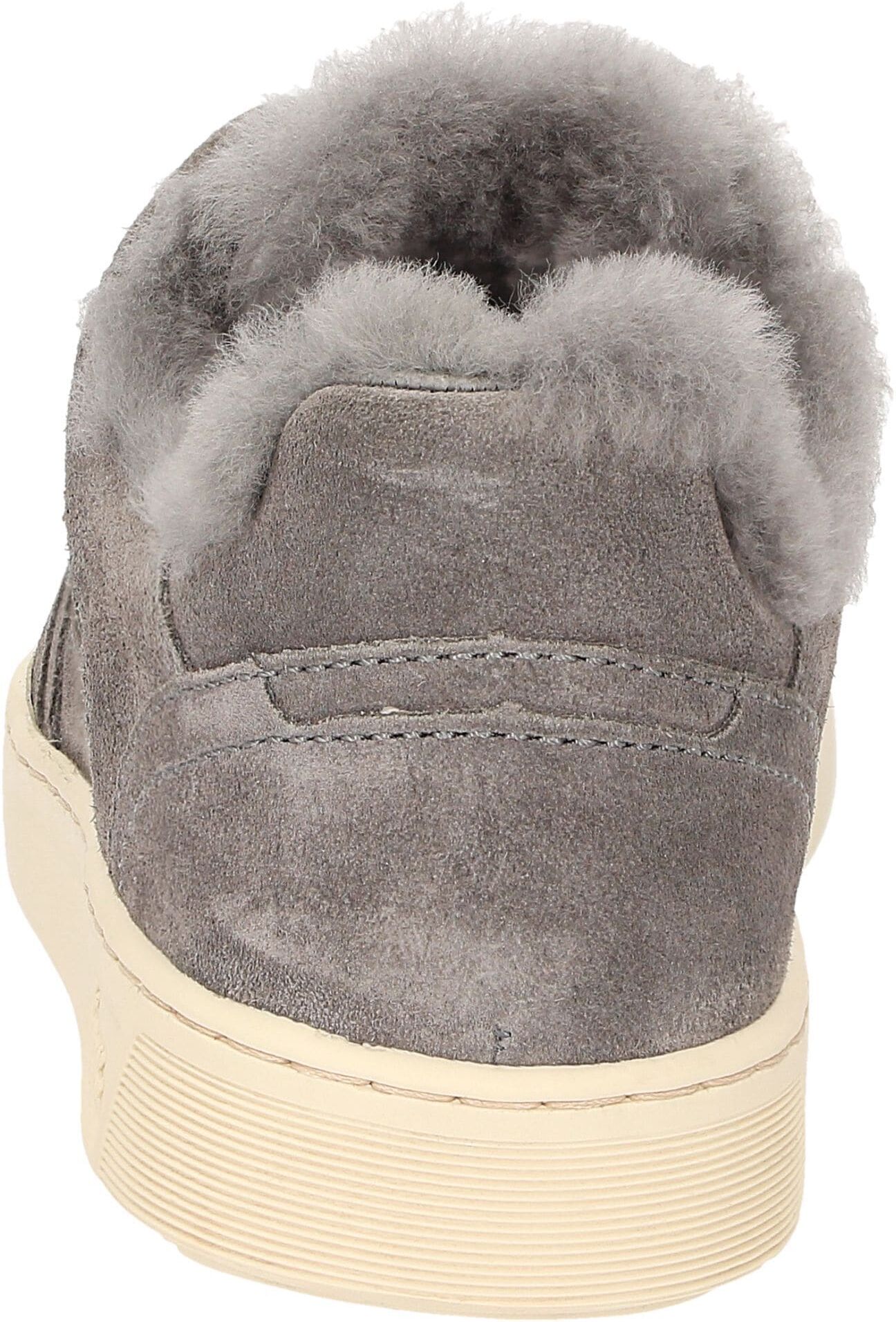 Sneaker SIOUX "Maites sneak 007-LF", Damen, Gr. 42 (UK 8), grau, Obermaterial: 100% Kalbsveloursleder CAVL. 100% Gummi rubber., Schuhe Sneaker