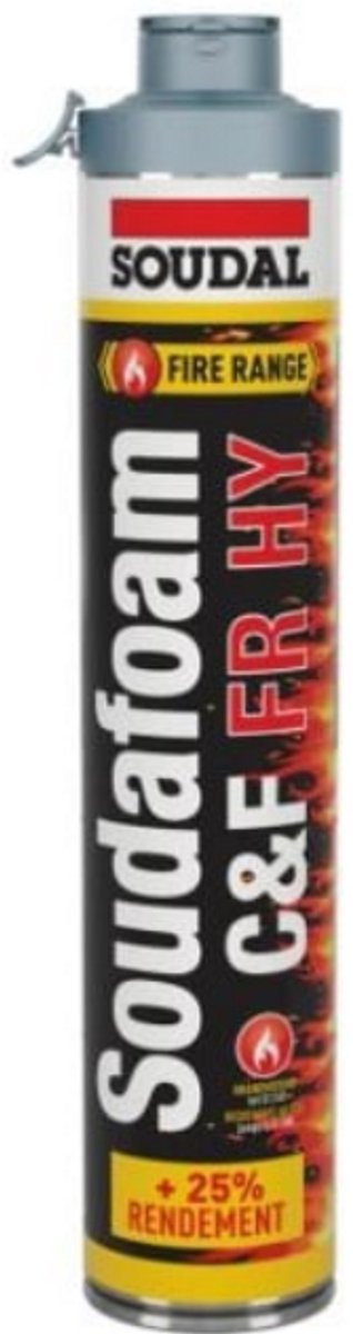 Soudafoam FR HY Click & Fix - Brandwerend spuitbaar PU-schuim - Soudal - 0,75 L