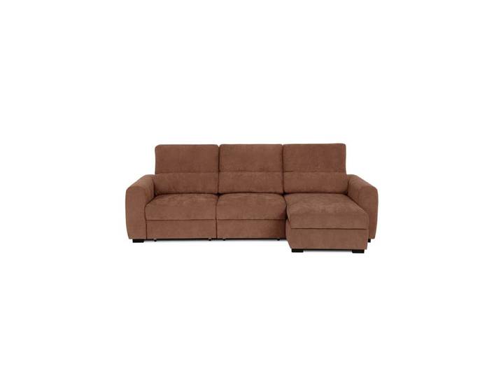 Canapé d'angle méridienne REYNOLDS II tissu terra cotta