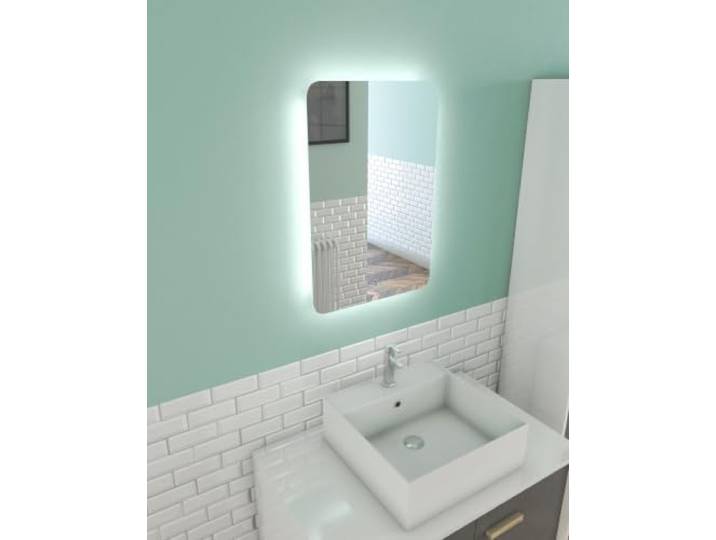 AURLANE Miroir Salle de Bain LED Auto-éclairant Atmosphere 40x60x3.5cm