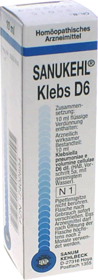 SANUM-KEHLBECK GmbH & Co. KG SANUKEHL Klebs D 6 Tropfen 10 ml 07402894