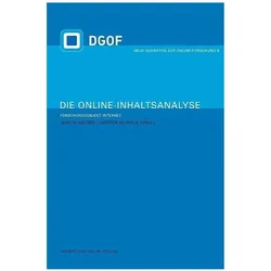 Die Online-Inhaltsanalyse. Forschungsobjekt Internet, Fachbücher