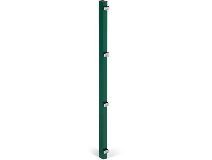 Zaunpfosten ALBERTS 60x40 mm für Doppelstabmattenzaun , grün, B:6cm H:127,5cm T:4cm, Stahl, Zaunpfosten, Zaunpfosten, 127,5 cm, zur Befestigung mit Einschlag-Bodenhülse oder Pfostenträger