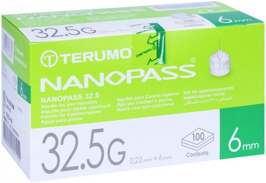 Terumo Nanopass 32,5 Pen Kanüle 0,22x6 mm