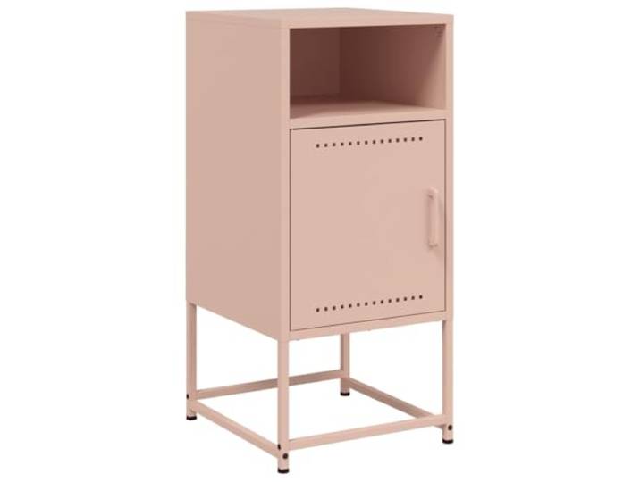 GHVBNMF Nachttisch Rosa 36x39x78 cm Stahl Beistelltisch Industrie Kompakter Metallschrank in Rosa fuer Schlafzimmer, Wohnzimmer und Buero. Robustes Metalldesign mit reichlich Stauraum.