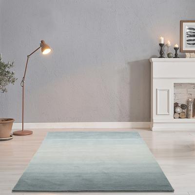 Wollteppich THEKO "Wool Comfort", grau, B:90cm H:14mm L:160cm, Schurwolle, Teppiche, Handweb Teppich, reine Wolle, handgewebt, brilliante Farben, Scandi