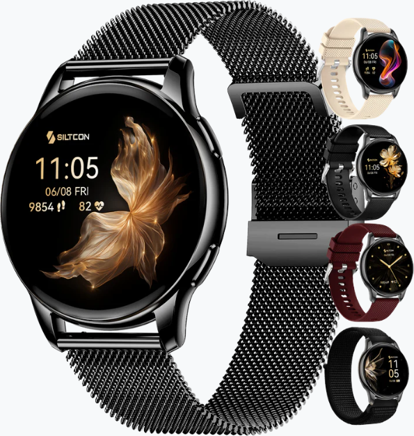 Siltcon® Auréa Smartwatch Dames Zwart