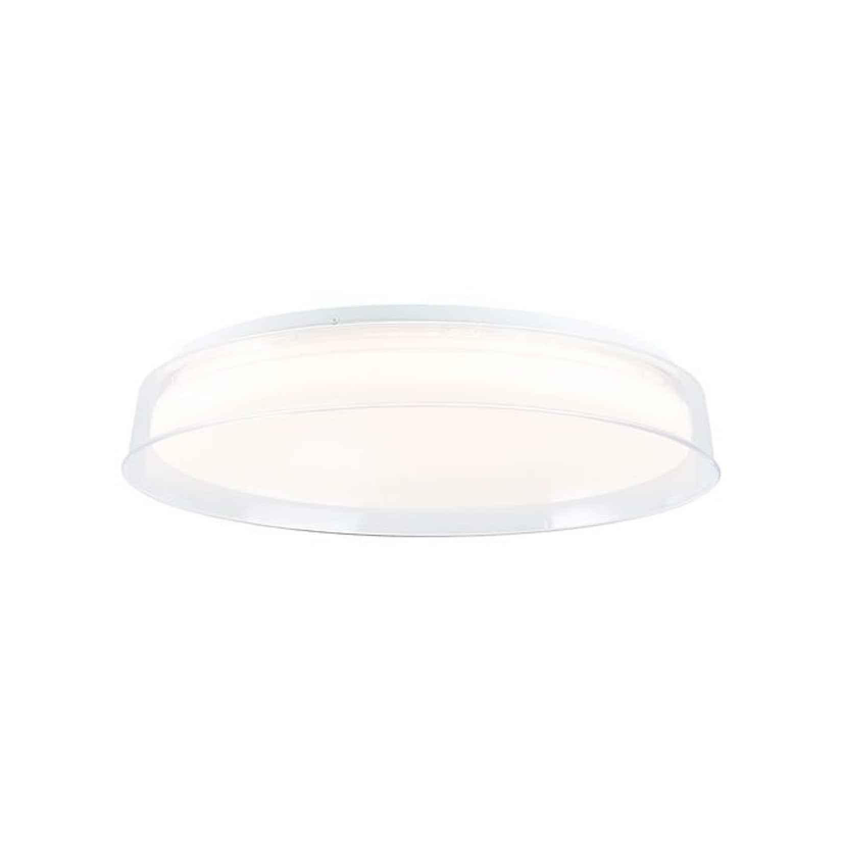 BRILLIANT Leanna LED Deckenleuchte 41cm transparent/weiß Tuya-App 1x LED integriert, 24W LED integriert, (Lichtstrom: 2400lm, Lichtfarbe: 3000-6500K)