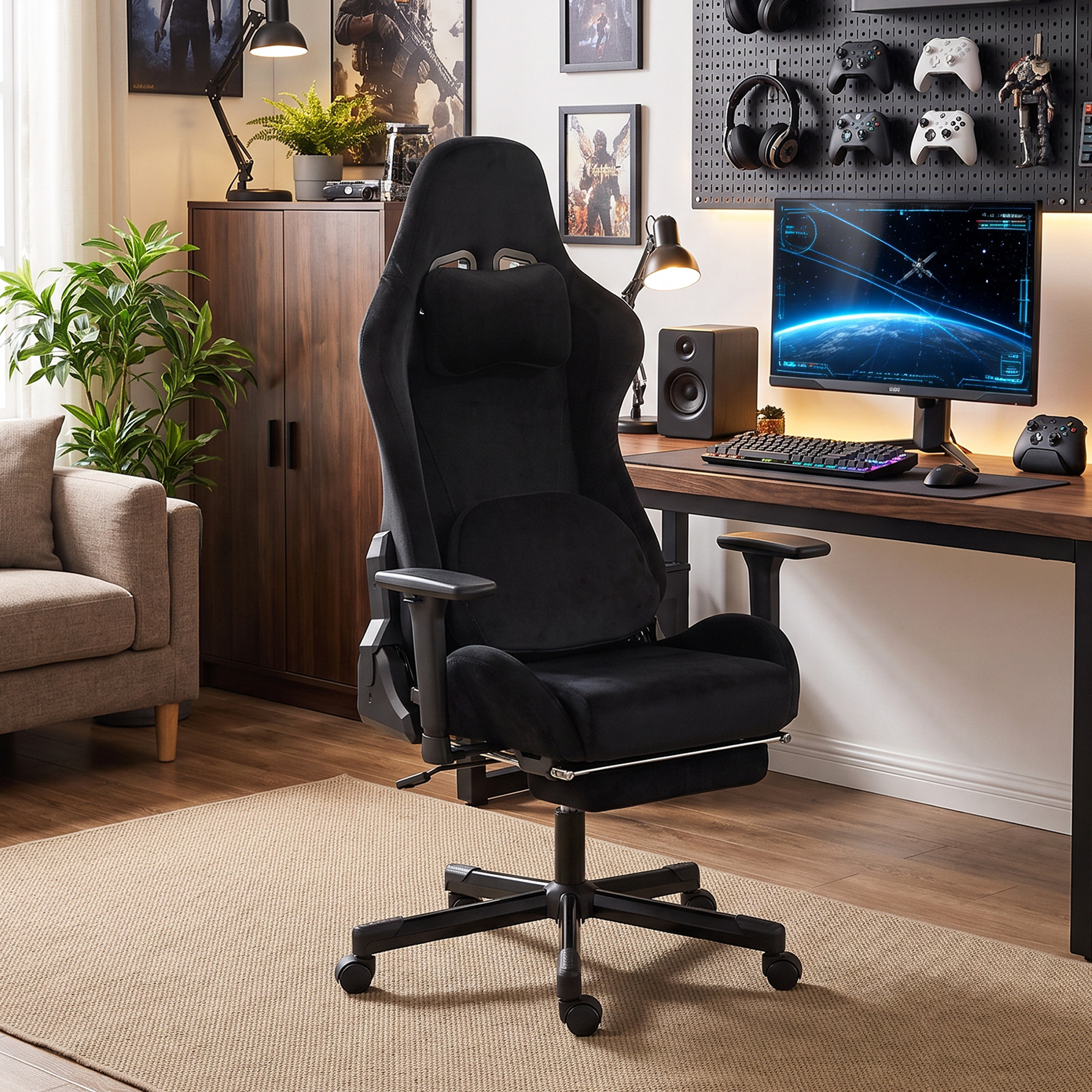 Homcom Sedia Gaming Ergonomica Massaggiante e Riscaldante, Reclinabile, Braccioli 4D, Nero   Aosom Italy