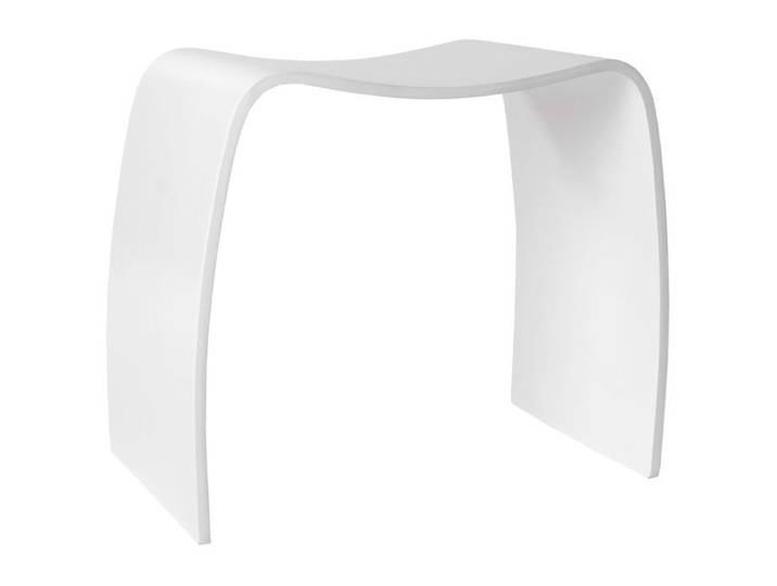 tabouret bas - ALTEREGO - MOJO -Blanc - Bois - 49x32x44 cm