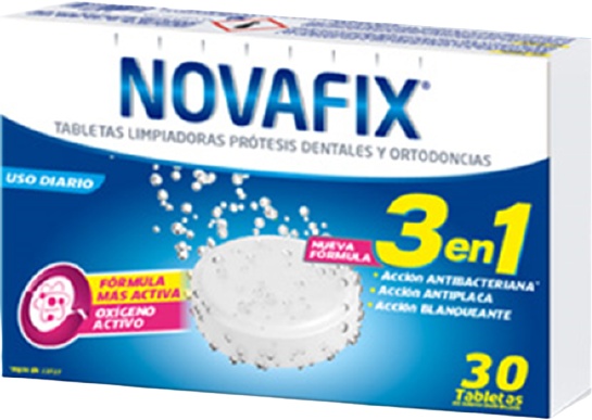 Novafix 3-in-1 Denture Cleaning Kit, 30 units
