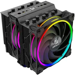Akasa Turing Duo Pro Aluminium-Gehäuse - für Asus PN52 / PN53 / PN64, schwarz (UCFF), PC Gehäuse, Schwarz