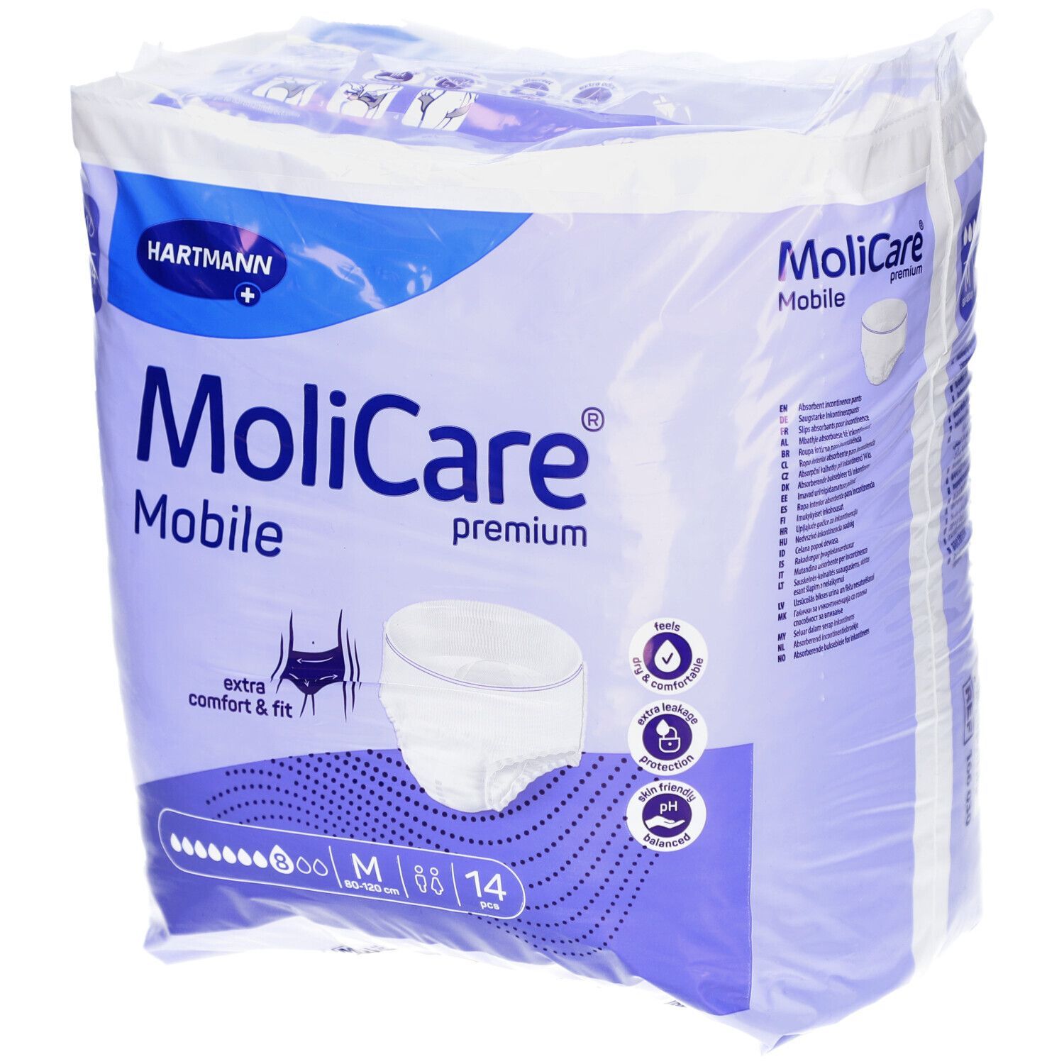 Molicare Premium Mobile 8 Tropfen Gr.M 14 St Beutel