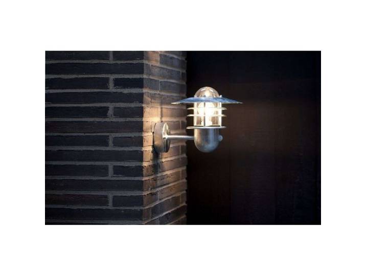 Agger buitenwandlamp zilver met sensor IP54 - Nordlux - Terras - Metaal