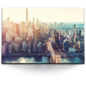 Sinus-Art Wandbild New York Brooklyn, Leinwand, Querformat, 120 x 80 cm