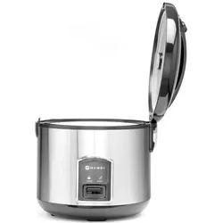 Hendi Reiskocher 1,8 l Edelstahl 230V 700W, Dampfgarer + Reiskocher, Silber