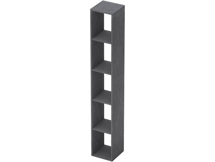 Standregal HOME AFFAIRE Infinity Höhe 186 cm, Breite 28 cm, Bücherregal , grau (bleigrau (piombo)), B:28cm H:186cm T:28cm, Holzwerkstoff, Regale, Standregal, Deko Regal, Büroregal, 5 Regalfächer, verschiedene Farben